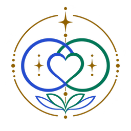 Interlocking circles icon for relationship alignment